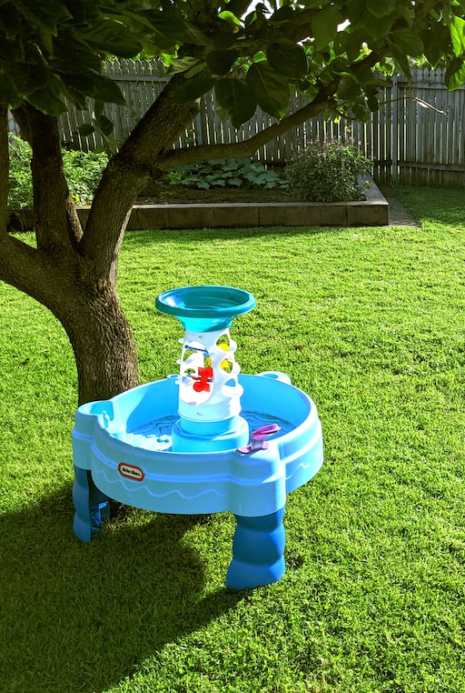 Our Little Tikes water table.