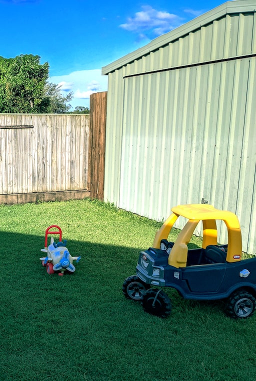 Our toy car and pretend-plane.